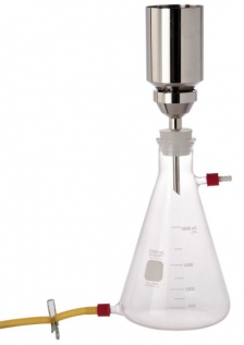 Bộ lọc chân không phễu bằng thép không gỉ 500ml, bình tam giác có xả đáy 2000ml